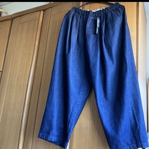 【未使用】ミズイロインド　デニムタックパンツ