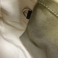 【ハンドメイド】帆布トートバッグ グレージュ ペットボトルホルダー付き 1004新品未使用の画像