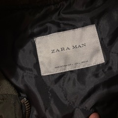 ZARA MAN  ロングMA-1/ジャケット/L/ポリエステル/グリーンの画像