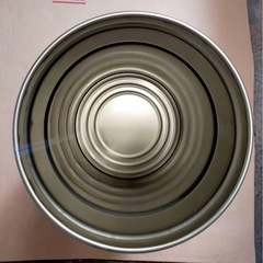 ペール缶　無地シルバーの画像