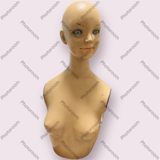 希少品】ヴィンテージ マネキン 女性用マネキン 上半身 肌色 ヨーロッパ