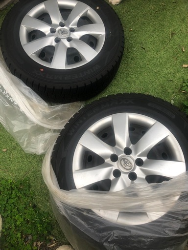 【2024年12月製造】プリウス用．スタッドレスタイヤ､ダンロップ/ウインターマックスWM02/toyota純正アルミホイール付き/４本セット/195\65R15 91Q