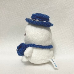 ちいかわ　お座りぬいぐるみ　サマーヤーン帽子とポシェットのセット　ブロンズブルーの画像