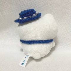 ちいかわ　お座りぬいぐるみ　サマーヤーン帽子とポシェットのセット　ブロンズブルーの画像