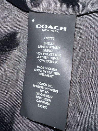 COACH ブラウンレザージャケット M