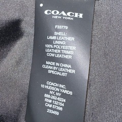 COACH ブラウンレザージャケット Mの画像