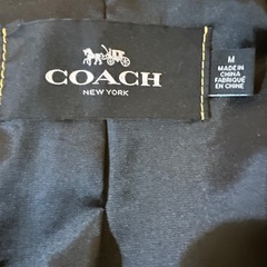 COACH ブラウンレザージャケット Mの画像