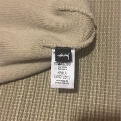 [正規品]Stussy ストゥーシービーニーニット帽 ベージュの画像