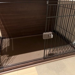 アイリスオーヤマ 犬 サークル ウッディサークル インテリア ブラウン 小型犬用 幅97.5×奥行66.5×高さ63.5cm ‎PIWS-960の画像