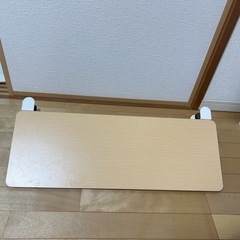 サンワダイレクト デスクエクステンダー 100-KB014LM ライトブラウン／クランプ固定タイプの画像