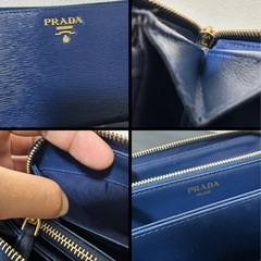 PRADA プラダ1M0506-VITELLO MOVE-BLUETTE長財布の画像