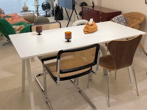 【半額&値下】ダイニングテーブル デスク TROTTEN トロッテン 白 ホワイト