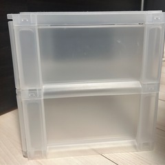 サンカ　プラスチックケース　2段　ナチュラ　ポスデコの画像