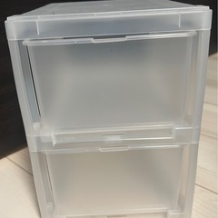 サンカ　プラスチックケース　2段　ナチュラ　ポスデコの画像
