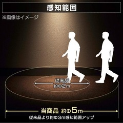 2個セット アイリスオーヤマ(IRIS OHYAMA) LED電球 人感センサー付 口金直径26mm 40形相当 昼白色 LDR6N-H-SE25の画像