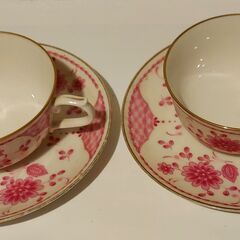 ノリタケ ティーカップ＆ソーサー 花柄 2客セットの画像