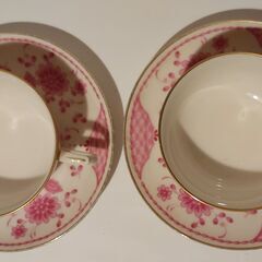 ノリタケ ティーカップ＆ソーサー 花柄 2客セットの画像