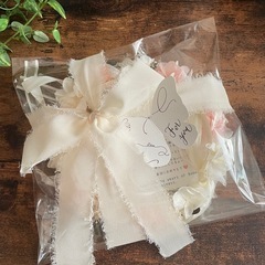 ナチュラル可愛い♡ふんわり春色ベビー花冠🌿お宮参り・撮影小物・出産祝いにもおすすめの画像