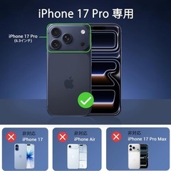 【新品未使用】iPhone17Pro ケース クリア ガラスフィルム付きの画像