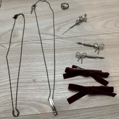 新品未使用 アクセサリー ネックレス ヘアピン リング  の画像