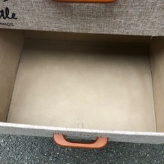 ファブリックチェスト  4段 天板は木製 オシャレなランドリーチェスト 48cm×35cm×高さ90cmの画像