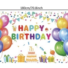 【美品】バースデー タペストリー 誕生日 飾り付けの画像