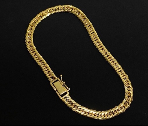 8面トリプル喜平K18コーティングセーフティ付き喜平ネックレス