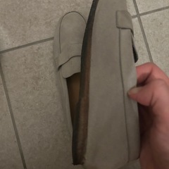 LL グレー柔らか革靴　汚れありの画像