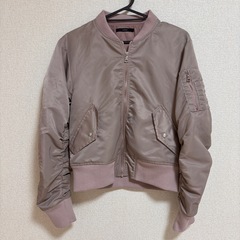 【美品】EMODA MA-1 ブルゾン Sサイズ くすみピンク 秋冬アウターの画像