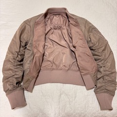 【美品】EMODA MA-1 ブルゾン Sサイズ くすみピンク 秋冬アウターの画像