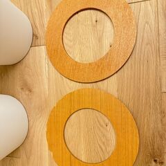 おしゃれで安定感のある丸形 木製蓋 7Lゴミ箱 2個セットの画像