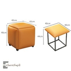 スツール 椅子 5in1 収納 来客 5脚 の画像