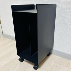 山崎実業Yamazaki タワー tower ピアノ下 楽譜 収納ワゴン ブラック キャスター付き ファイルワゴン サイドワゴンの画像