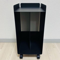 山崎実業Yamazaki タワー tower ピアノ下 楽譜 収納ワゴン ブラック キャスター付き ファイルワゴン サイドワゴンの画像