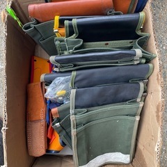 【値下げ中】1つ¥800工具袋など(丸型の麻でできた袋など)  の画像