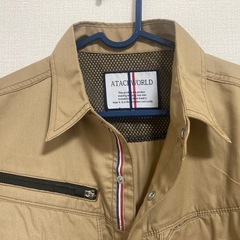 ATACKWORLD(アタックワールド)長袖シャツMサイズ　作業服　オリーブ　新品　の画像