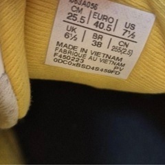 ASICS バッシュ ホワイト/イエロー　unprearslow 25.5の画像