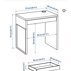 IKEA イケア　ミッケ　デスク　机　の画像