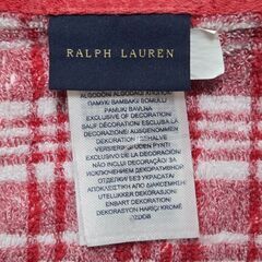 Ralph Lauren ラルフローレン タオルハンカチ 赤×白チェック ロゴの画像