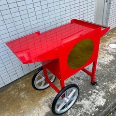 業務用ポップコーンマシーンと専用ワゴン台の画像