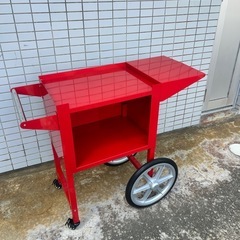 業務用ポップコーンマシーンと専用ワゴン台の画像