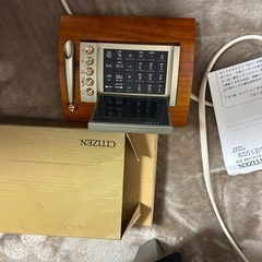 シチズン電子式卓上計算機/電話帳／木製台付きＤＥ１０３２の画像
