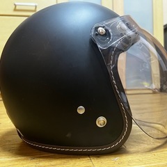 レッドバロン YK-3 Mサイズ マットブラック ジェットヘルメット バブルシールド ワンタッチバックルの画像