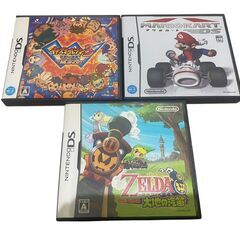 DSソフト3本セット 説明書有り ①マリオカート ②ゼルダの伝説 大地の汽笛 ③イナズマイレブン3 世界への挑戦!!ボンバーの画像