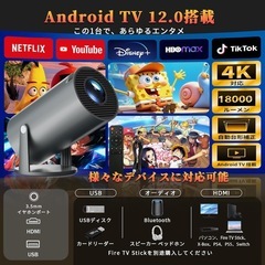 プロジェクター 家庭用 天井投影 Bluetooth5.4 日本語取扱説明書 黒の画像