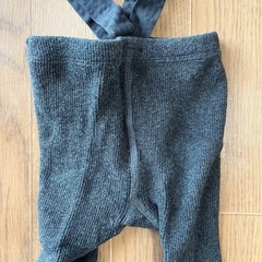 【ダークグレー】タイツ ベビー 60cm ゴム 冬の画像