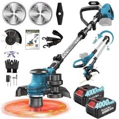 新品　電動草刈り機　充電式 18V 互換　ブラシレスモーター230mm刃幅の画像