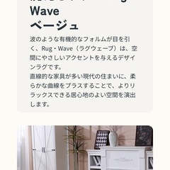 【まだ使用して2週間（きれいきれい）】ラグ・カーペット・RUG Waveの画像
