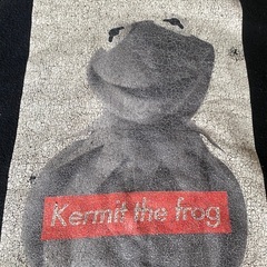 Kermit the frog 黒トレーナー　ユニセックス　Lの画像