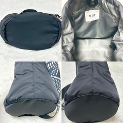 美品イアパピヨネ ショルダーバッグ 撥水 2WAY 巾着 WEB限定 完売品 ブラック 黒 2way 柄 ショルダー紐 ear PAPILLONNERの画像